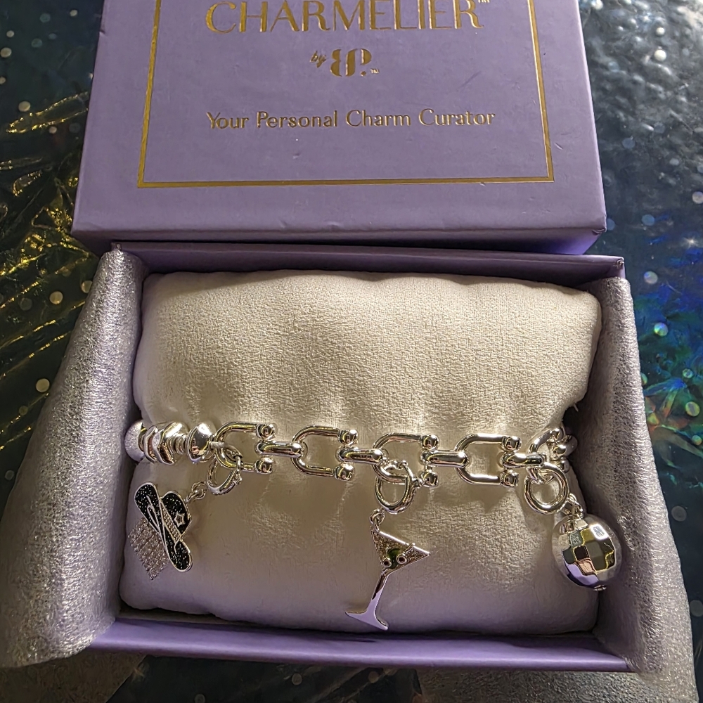 Charmelier Silver Charm Bracelet